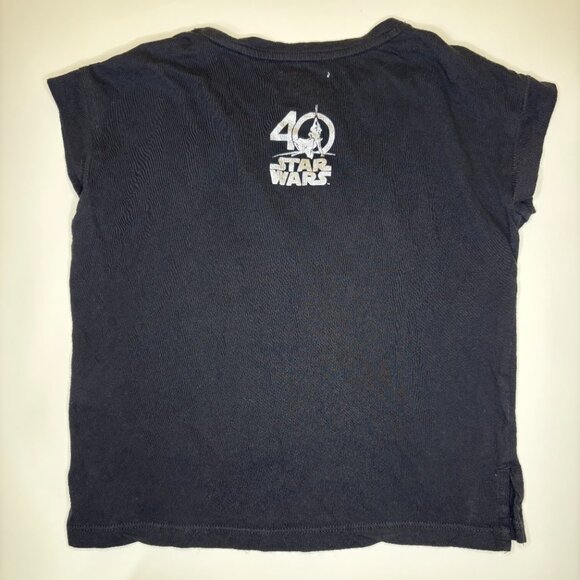 Gap Star Wars Slits Girl Tee 40th Anniversary Edition Kids Sz Small (6-7) Black - Picture 8 of 8